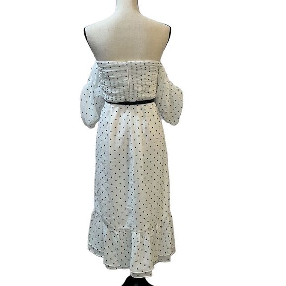 FTF Off-the-Shoulder Polka Dot Print Ruffle Dress - Picture 11 of 14